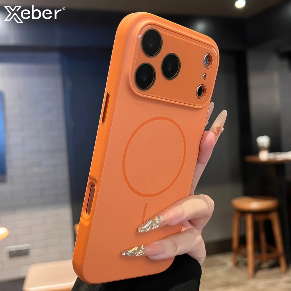 公式マグネット式マット仕上げ MagSafe対応 iPhone 17 Pro/16 Pro Max用ケース ガラスレンズ保護 シリコンバンパー 耐衝撃カバー