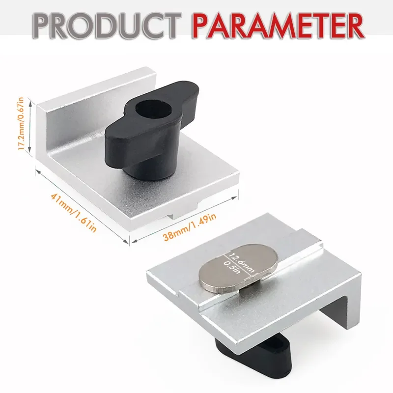 for T-Track Stop Block Set 4 Pack Woodworking Tool Accessories for Table Saw Router Jig Fixture Positioning Clamp System