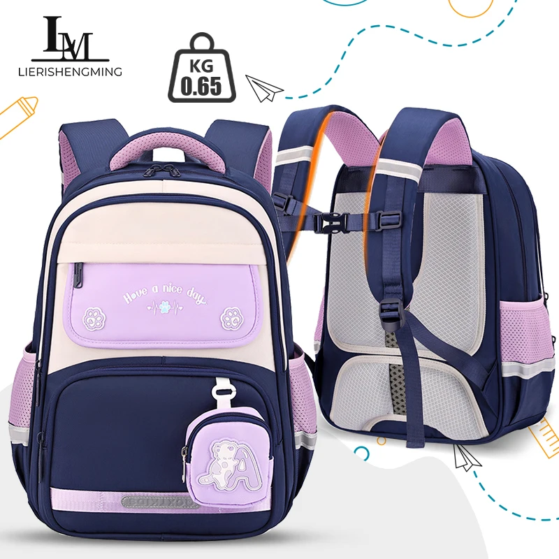 

Back to school Primary School Backpack Student Boys Bookbag Girls Cartoon Kids School Bag Lightweight Spine-protection