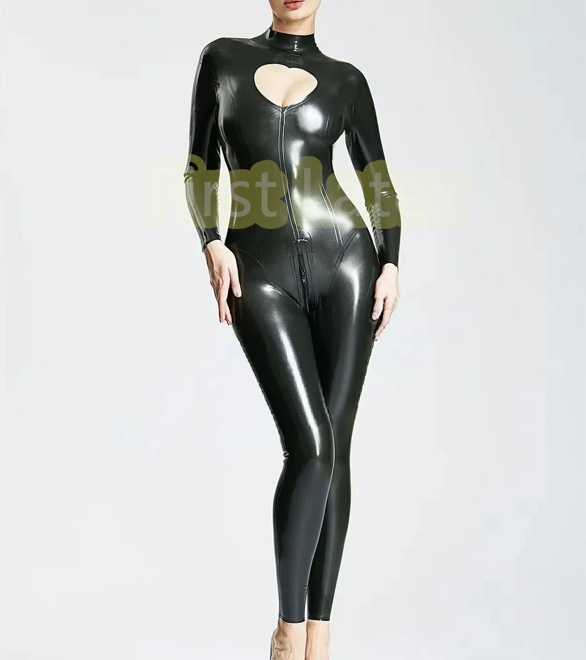 

Sexy Latex Woman Catsuit Fetish Rubber Bodysuits Open Diamond Hole Breast Back To Crotch Zip Gummi Rubber Lady's Cos Costume