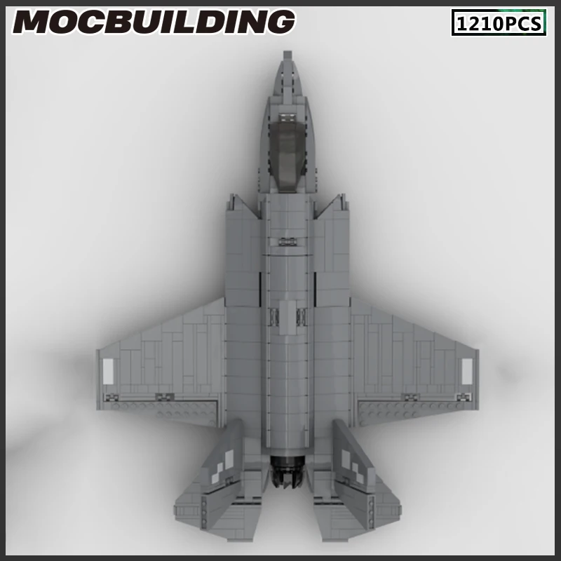 Moc blocos de construção F-35 avião modelo modular diy tijolos montar brinquedo presente natal avião coleção presente aniversário