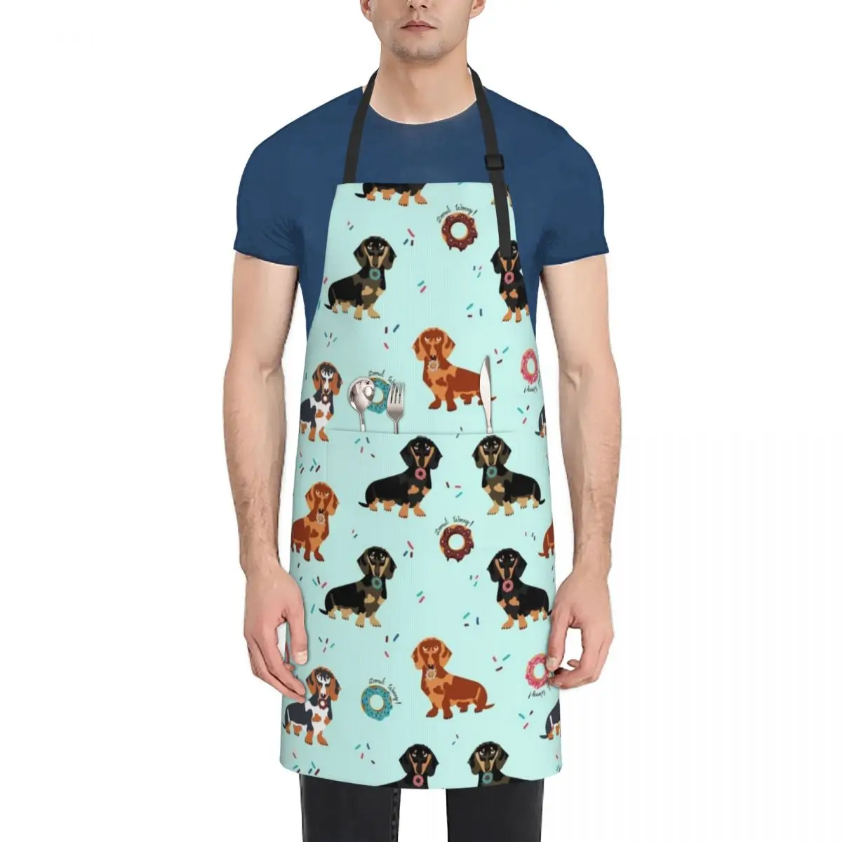 

Dachshund and donuts Apron custom women's kitchen kitchen gadgets Apron