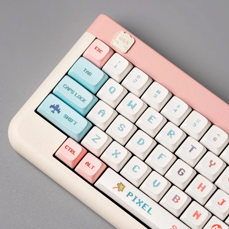 Teclas Temáticas Estilo Pixel, Perfil XDA, Material PBT, Teclas de Juego Hua con Efecto de Calor Ascendente, Adecuadas para Teclados Mecánicos