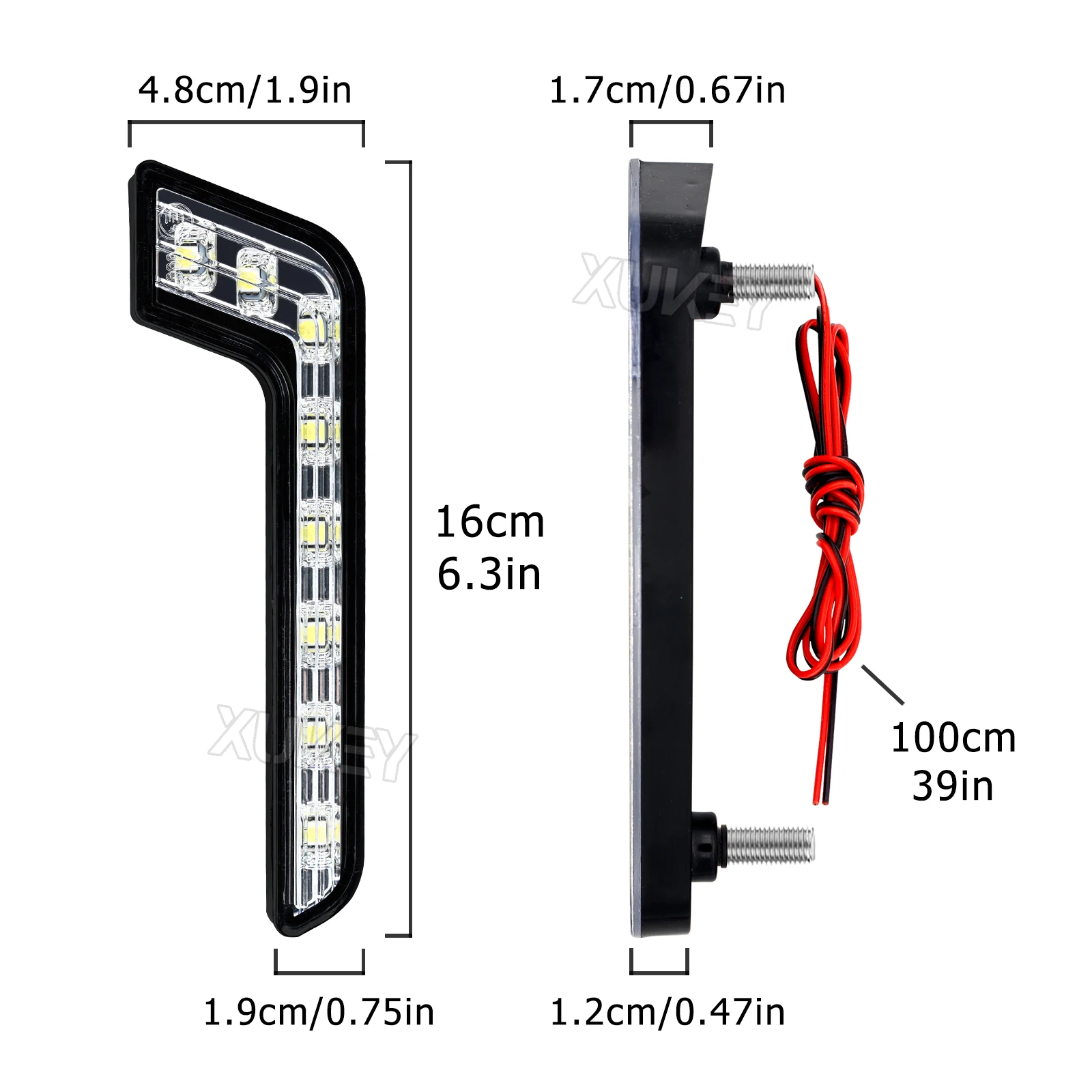 Pair Universal Car 8 LED DRL Fog Driving Daylight Daytime Running Light Front Bumper Fog Head Driving Lamp White Bright Bar E4