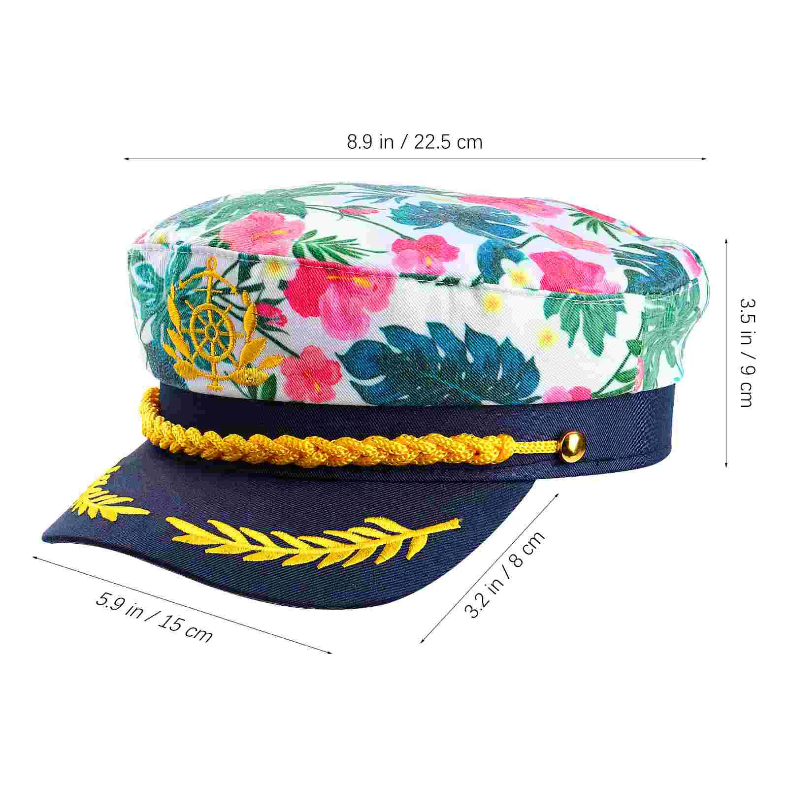 Girls Hats Embroidered Captain Embroidery Caps Marine Party Seagoing Yacht Nautical Miss