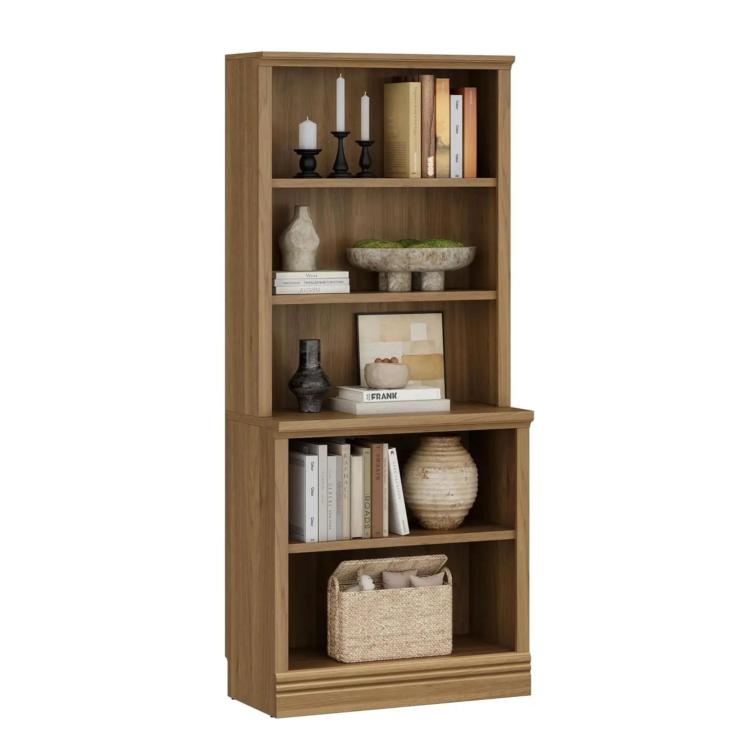 5-Tier Multi-Depth Bookshelf Adjustable Shelves Storage Organizer Home Office Library 71