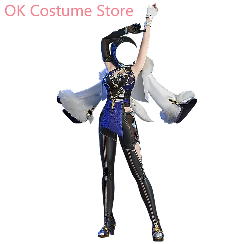 Genshin Impact Yelan Ladies Royal Sister Tight Cosplay Costume Cos Game Anime Party Uniform Hallowen Play Role Clothes