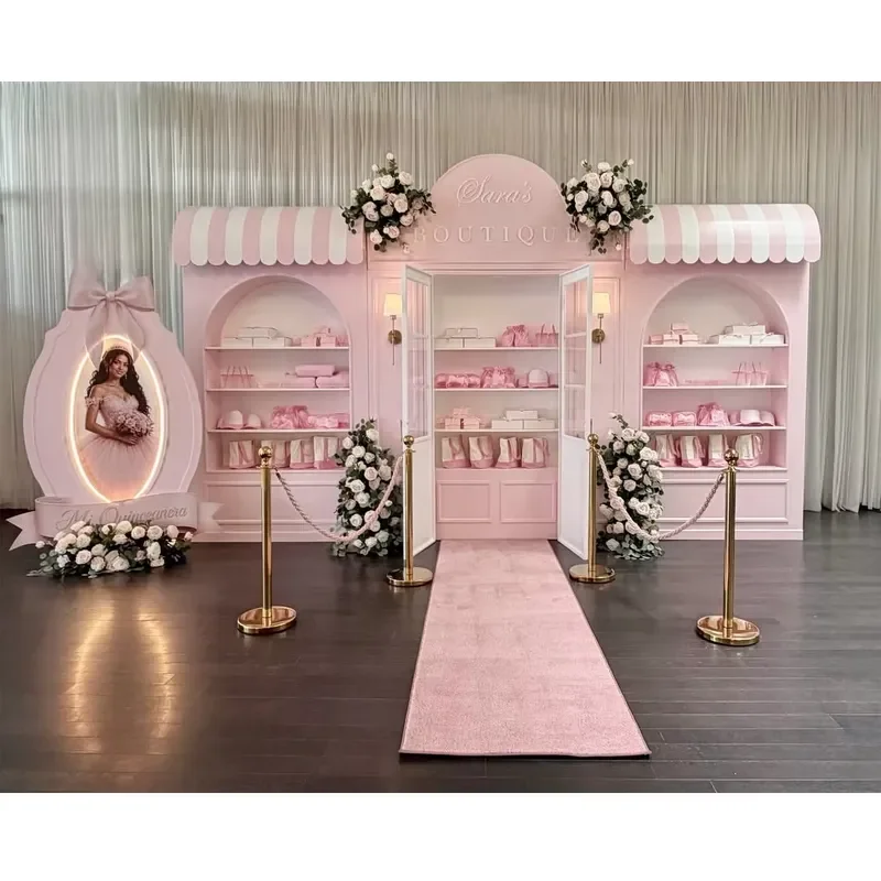 White PVC Flower Arch Stand Kit Wedding Stage Backdrop Frame With LED Lights For Event Party Decoration Rental Equipment