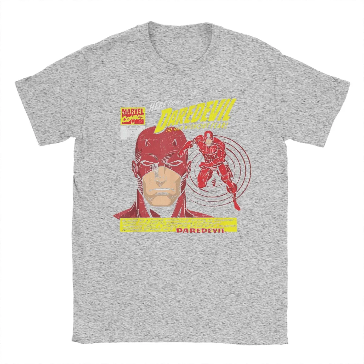 مارفل 2025 جديد حار حقيقي معتمد دارديفيل الكتاب الهزلي ولادة جديدة تي شيرت رجالي المسلسلات التلفزيونية مضحك طاقم الرقبة تي شيرت القطن