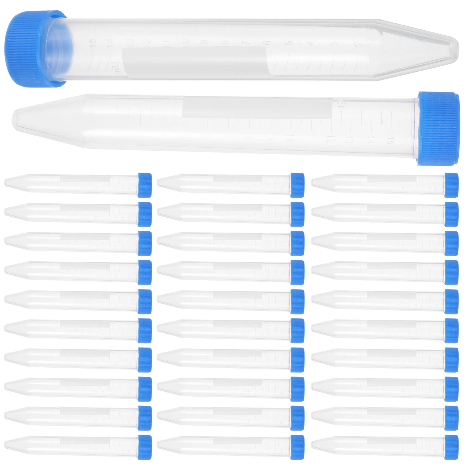 

50pcs 15Ml Tubes Plastic High Transparency Clear Scale For Laboratory Test Scientific Experiment Centrifuge Tube With Scale