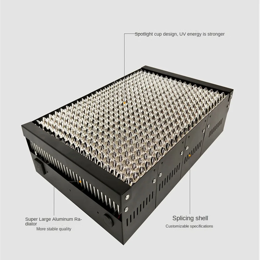 Imagem -04 - Grande Área de Alta Intensidade Ultravioleta uv Cura Lâmpada Shadowless Cola Água Tinta Tela Impressão Exposição Óleo Verde 11000w 395nm