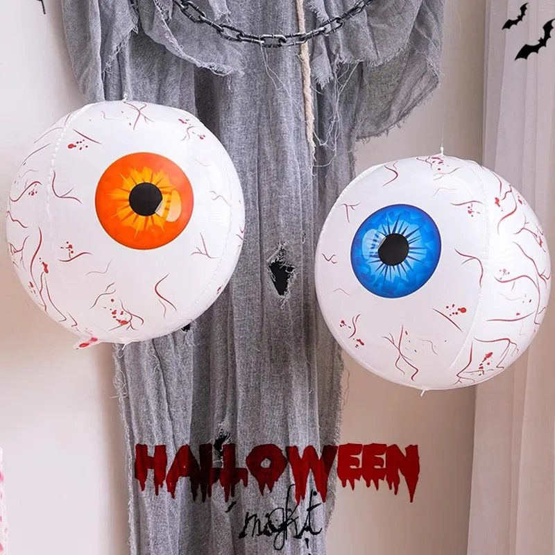 

4D 22 inch Halloween Simulation Eyeballs Aluminum Foil Balloons Halloween Party Decoration Props Scary Atmosphere Decoration