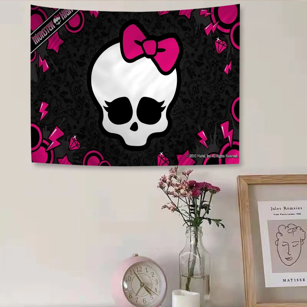 M-Monster High Anime Cartoon  Wall Tapestry Home Decoration hippie bohemian decoration divination INS Home Decor