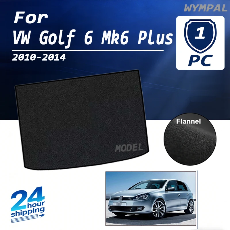 

Suede Rear Trunk Mat For VW Golf 6 Mk6 Plus GTI R 5K 2010~2014 Liner Tray Trunk Floor Carpet Pad Car Accessories black Luggage
