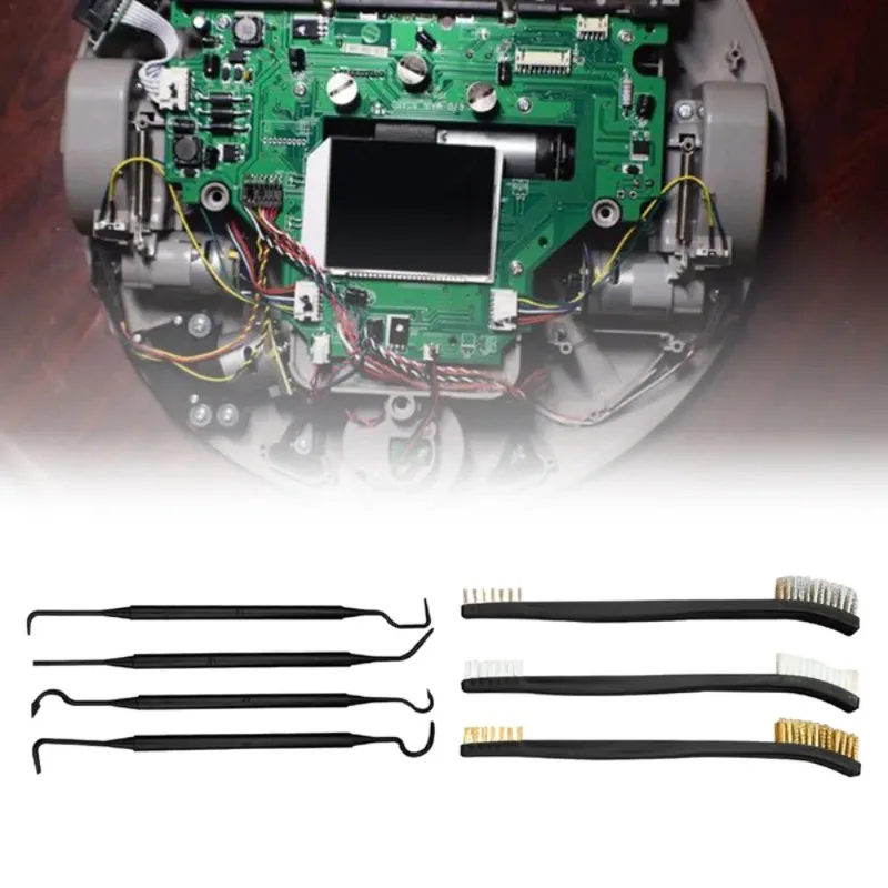 7 個ユニバーサルガンハンティングクリーニングキットスチールワイヤーブラシナイロンピックセット戦術ライフルピストルガンハンティングクリーニングアクセサリー