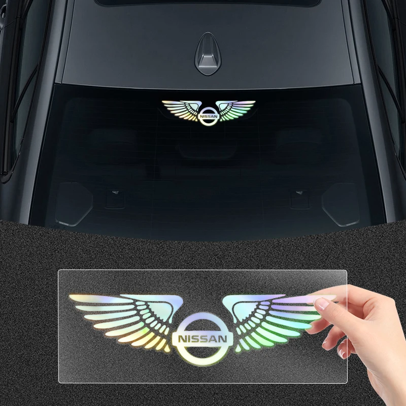 Car Logo Decorative Colorful Laser Reflective Waterproof Decals For Nissan Nismo Micra Qashqai Altima Maxima Sentra Accessories