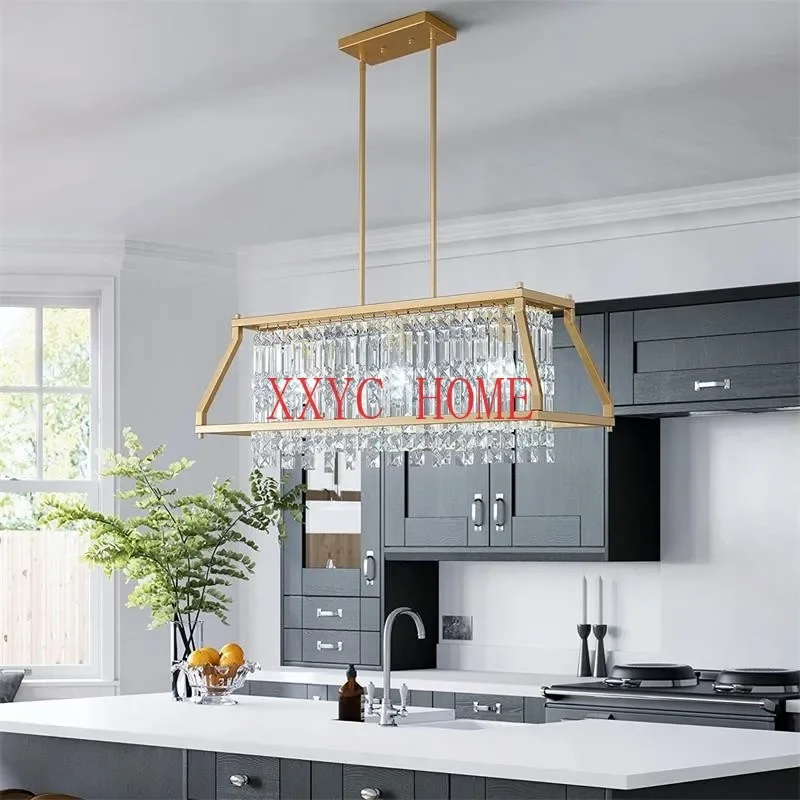 

Crystal Chandelier Cross-Border Amazon American Retro Industrial Style Restaurant Kitchen Bar Island Dining Chandelier