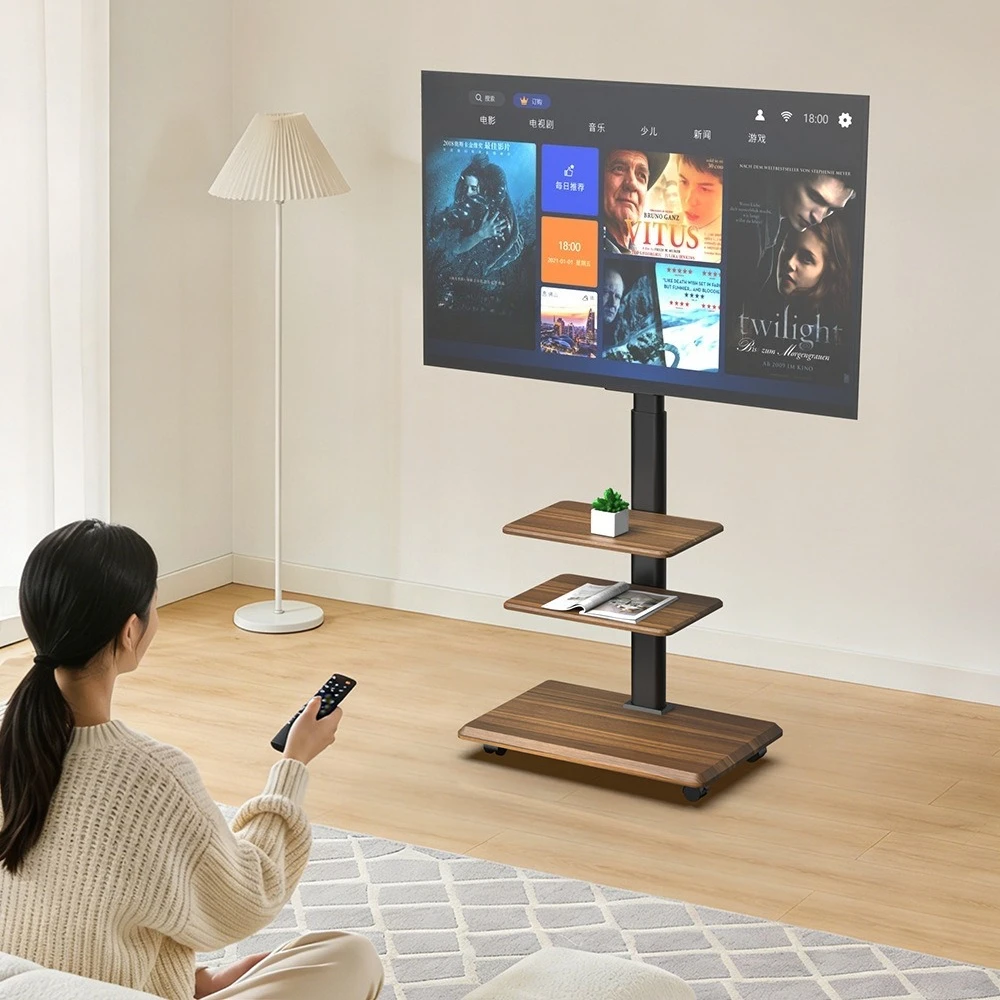 TV Stand 35-75 Inch Wooden TV Stand Floor Standing LCD TV Rack Removable Floor Standing Rack