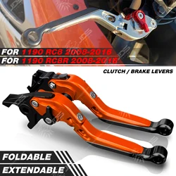 JDSTUNING For KTM 1190 RC8/1190 RC8R 2008-2016 Clutch Lever Brake Lever Set Foldable Adjustable Handle Lever Accessories Parts