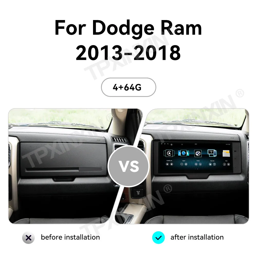 17 "أندرويد 13.0 شاشة مساعد الطيار اللمس ل دودج رام 1500 2500 2013-2018 مشغل وسائط متعددة راديو السيارة ستيريو نظام تحديد المواقع نافي رئيس وحدة