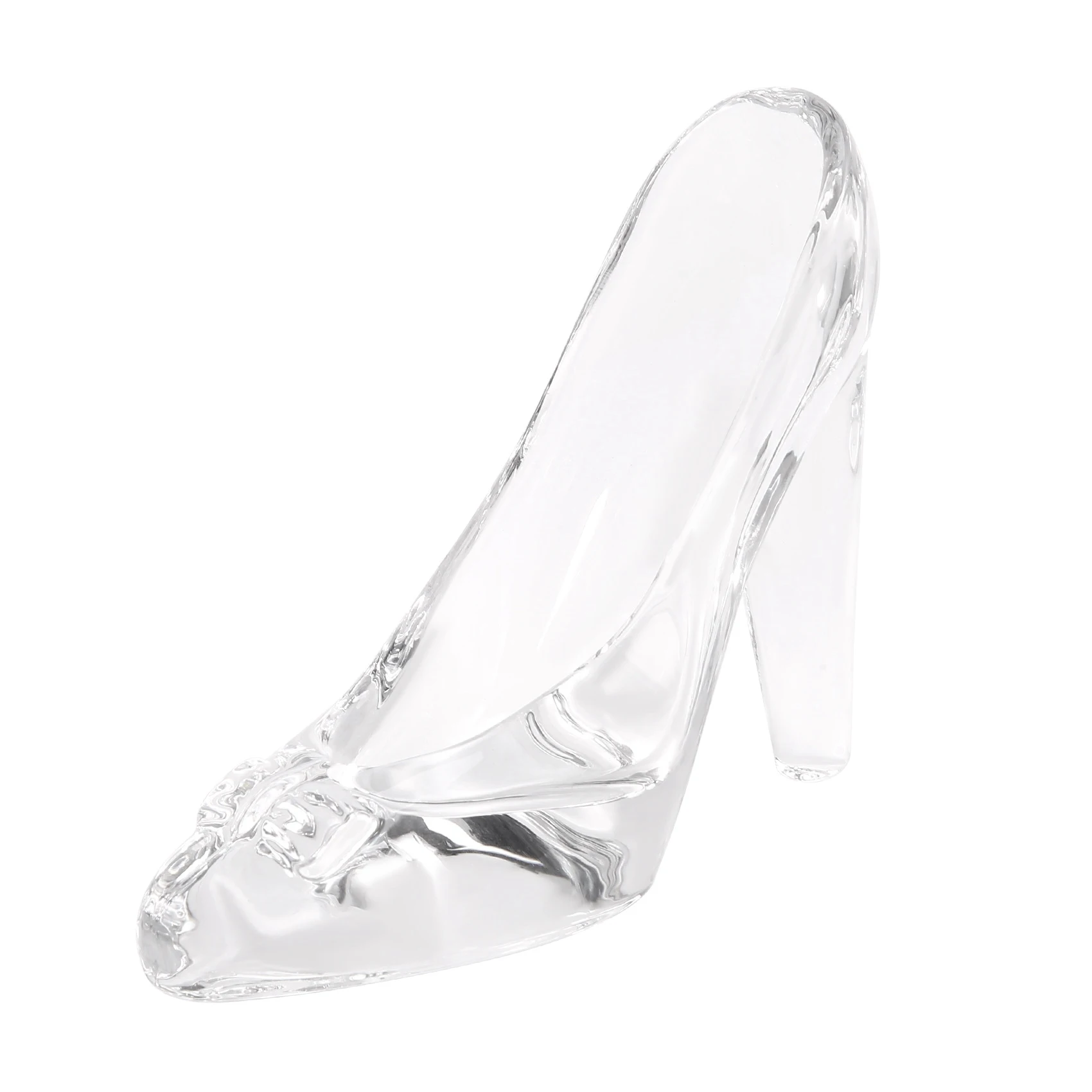 Crystal Shoes Glass Birthday Gift Home Decor High-Heeled Shoes Wedding Shoes Figurines Miniatures Ornament