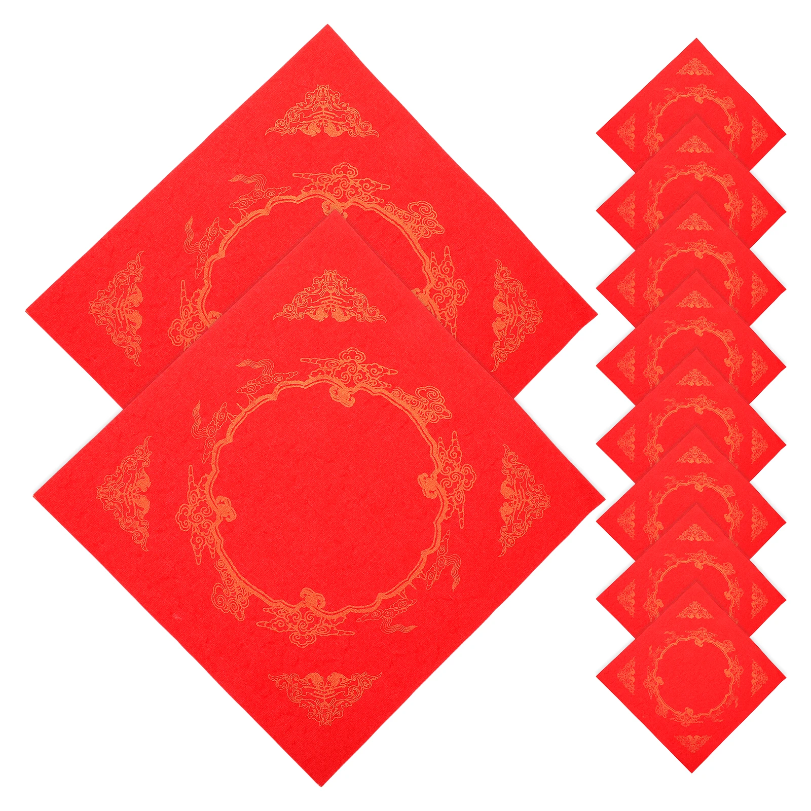 20 Sheet Red Paper Spring Couplets New Year Festival Decoration Chinese Calligraphy Practice Fu Character Rice for Beginners