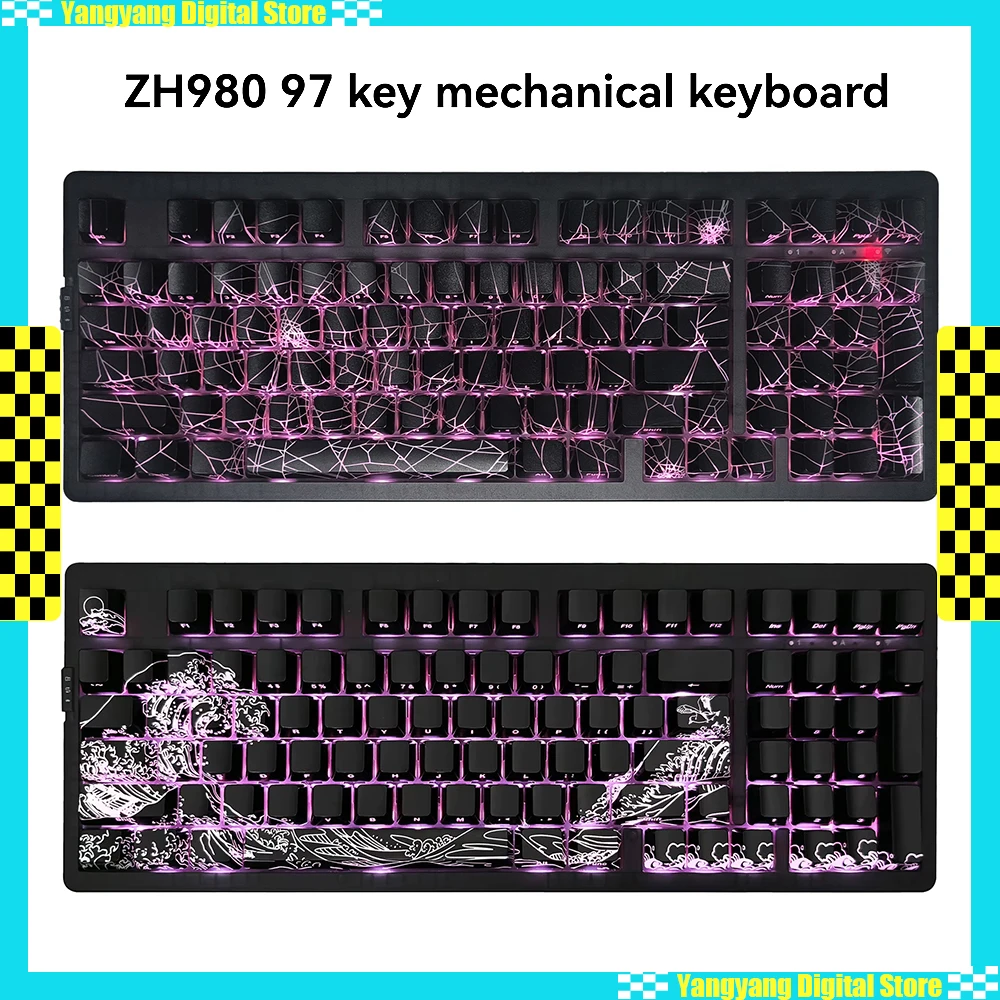 

ZORNHER ZH980 Wireless Mechanical Keyboard Tri-mode RGB Hot Swap Wireless Gaming Keyboards Side Engraved Pc Accessories Gifts