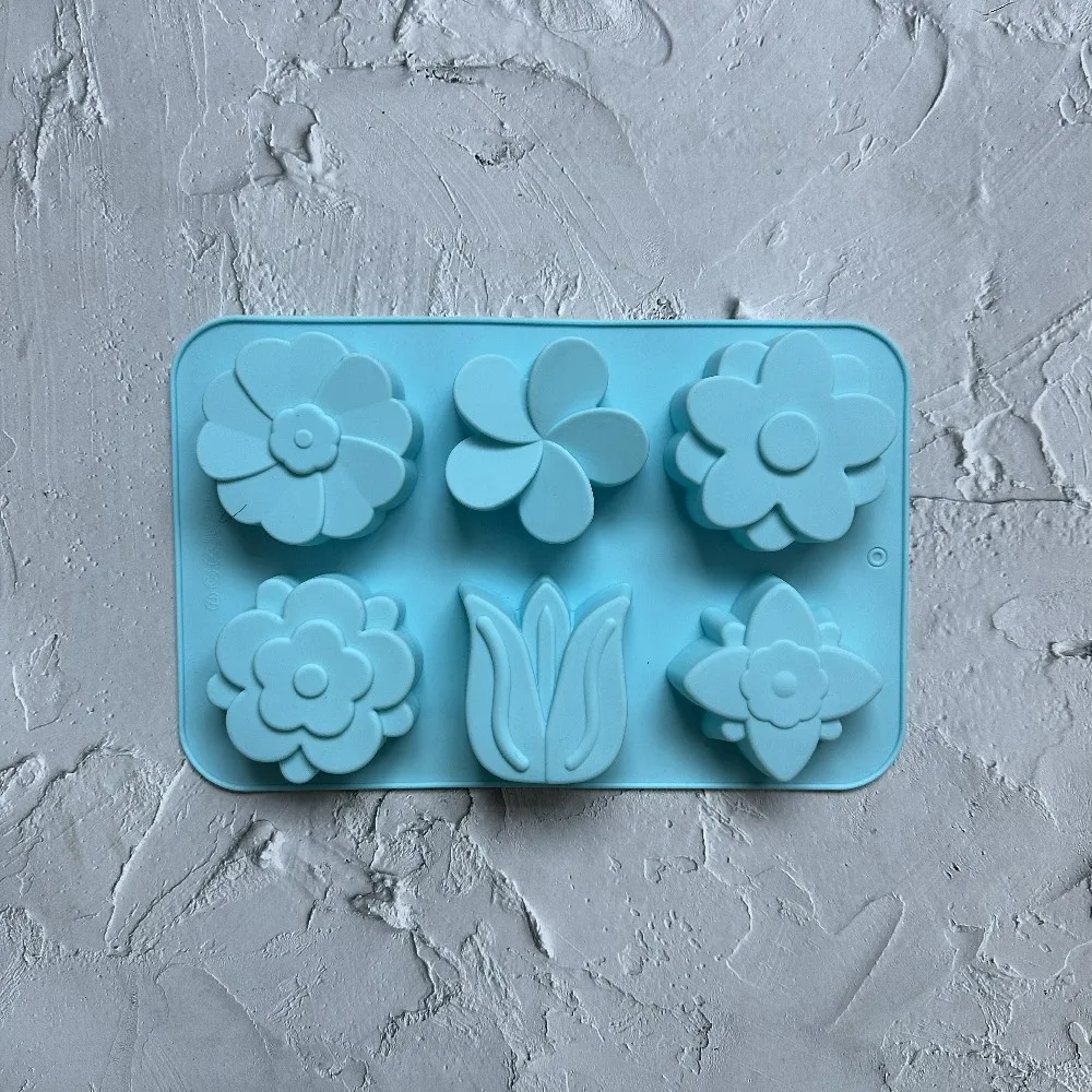 Kinds Flower Silicone Molds Different Flower-shaped Baking Molds Suitable for Soap and Candle Making Cake Chocolate Jelly mould