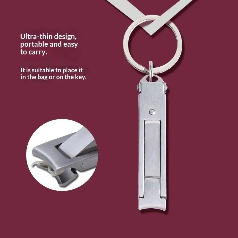 Nail Clippers 0.5cm Ultra Thin Portable Foldable Multi-functional Fingernail Toenail Cutter for Home Travel Daily Use Nail Clip