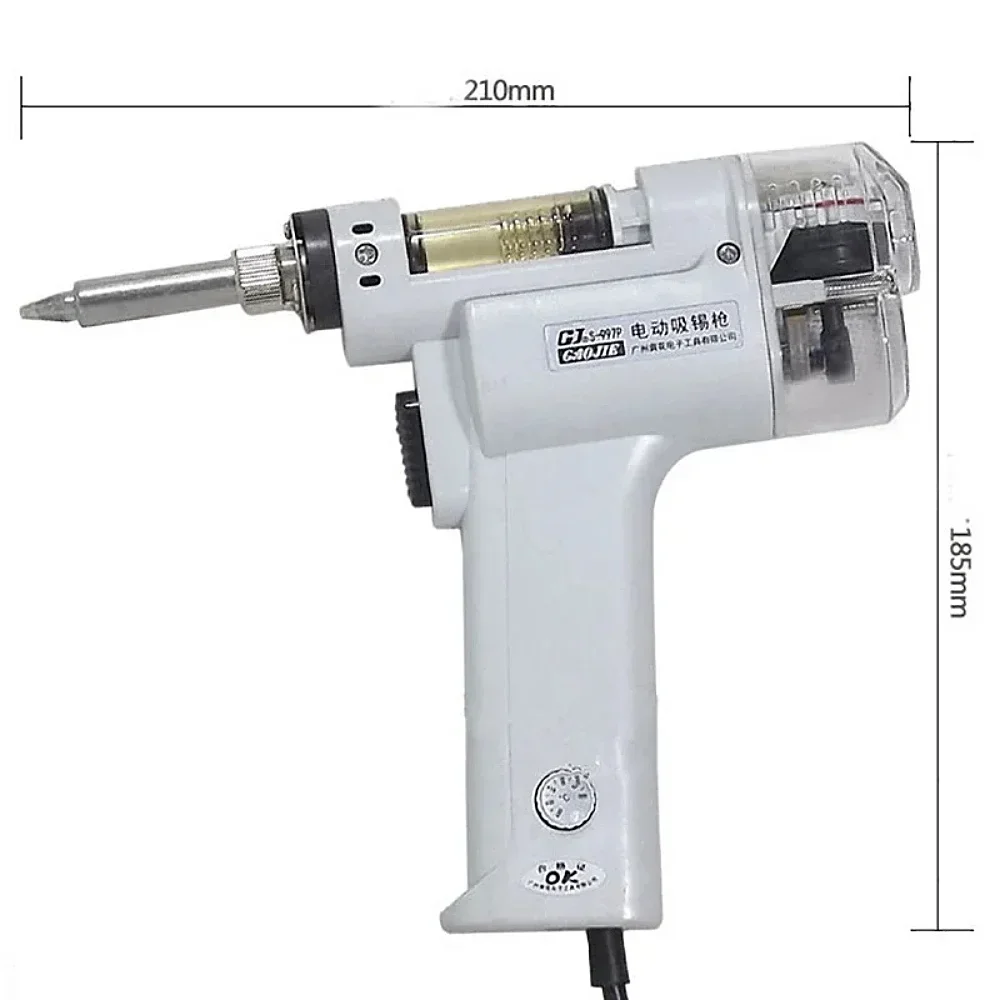 110V/220V Electric Tin Suction Gun High Power 100W 380~480℃ Vacuum Desoldering Pump S-997P Solder Removal Gun  Solda Eletrica