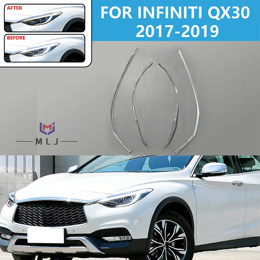 

For Infiniti QX30 Q30 2017-2019 Daytime Running Light Tube Bar Angel Eye NEW Car LED Light chip DRL Headlight Light Guide Strip