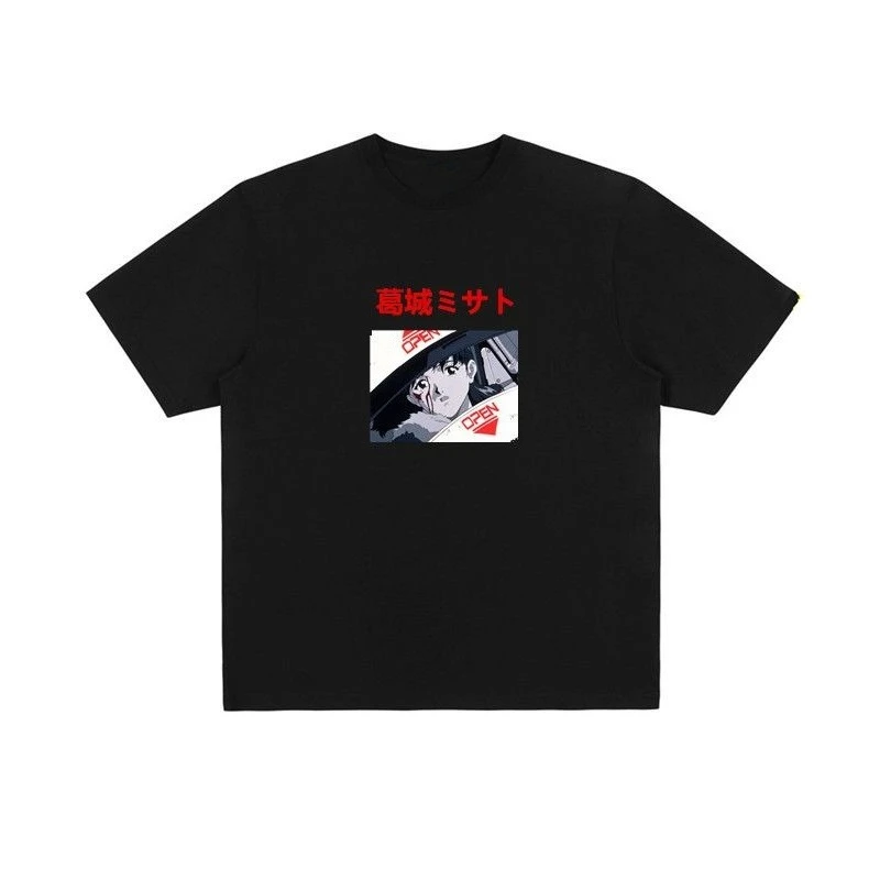 

EVA New Century Gospel Warrior Printed T-Shirt Secondary Anime Peripheral Short Sleeve Cotton Crew Neck Men's and Women's Casual