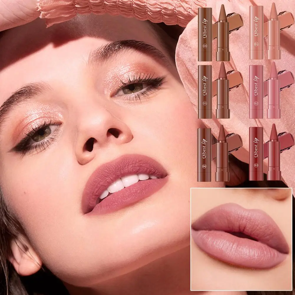 Twist Up Lip Liner Lipstick Pen Multipurpose Powder Blusher Velvet Matte Waterproof Lip Contour Non Stick Cup Lip Rouge Makeup - view 3