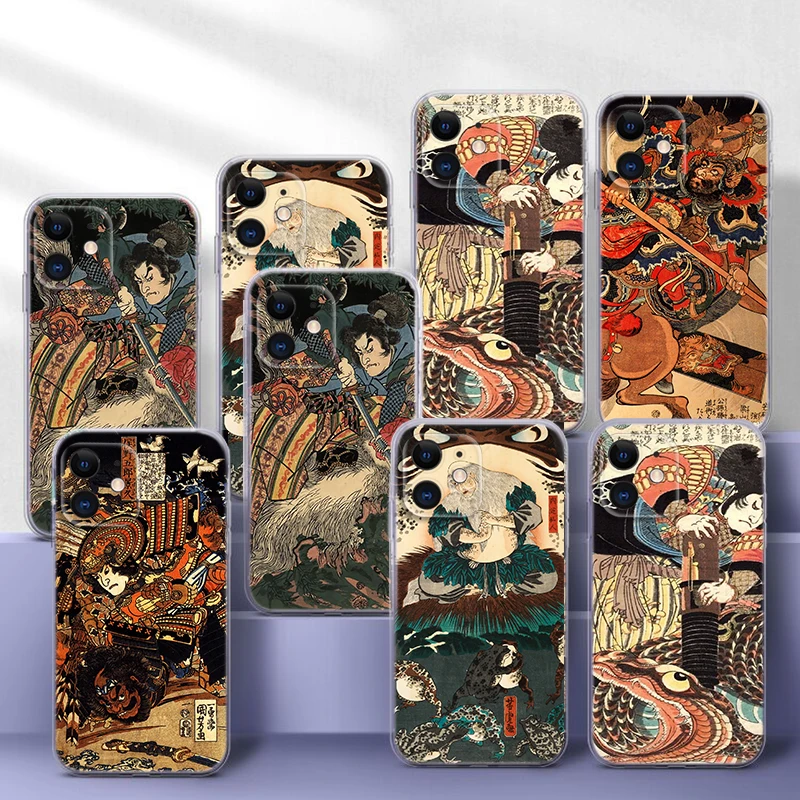 130F Japanese samurai Soft Case for Moto G4 Plus G41 G5 Plus G50 G51 G5S G6 Play G60 G7 Power G71 G5 G9