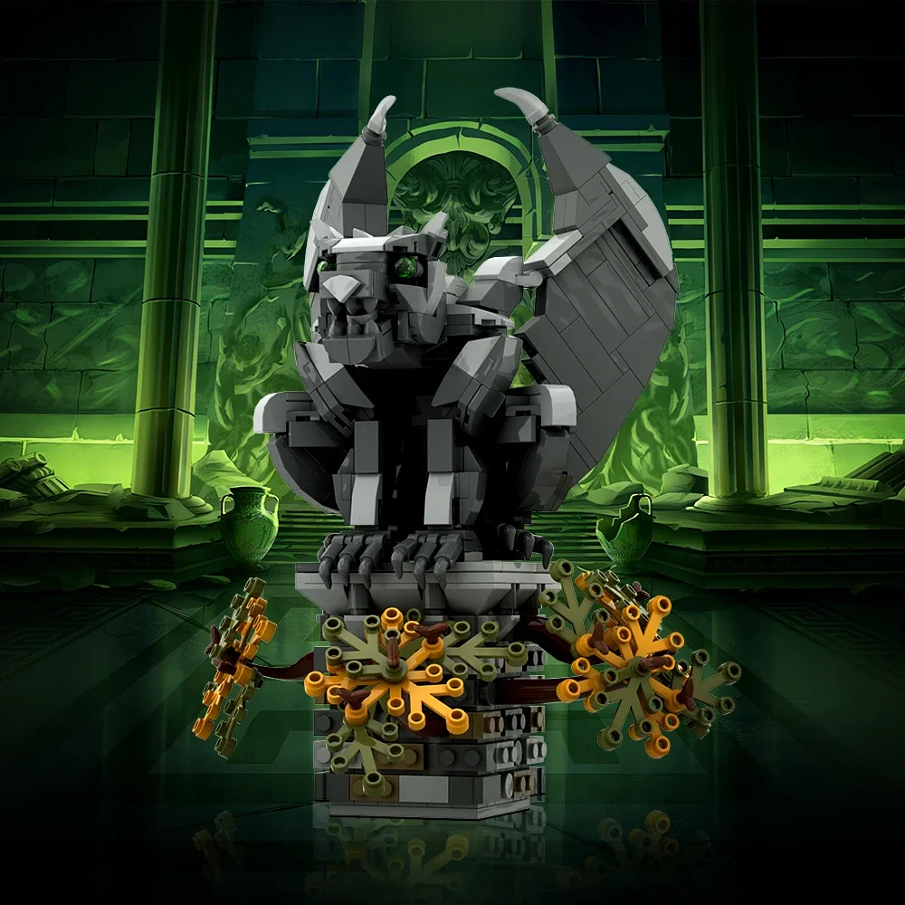 MOC Statue Monster Mythicals-Creatures V Model Building Blocks Gargoyleedss Stone Figure Horrorble Deemo Bricks Toy for Kid Gift