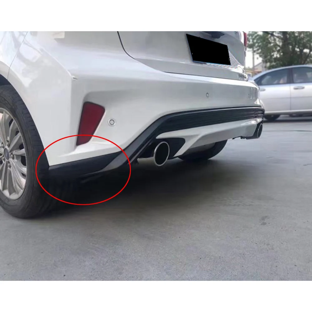 Rear Lip Unpainted Bumper bar Diffuser Parts Fit For Ford MK4 Focus 2019 2020 ST Double Pipe Hole