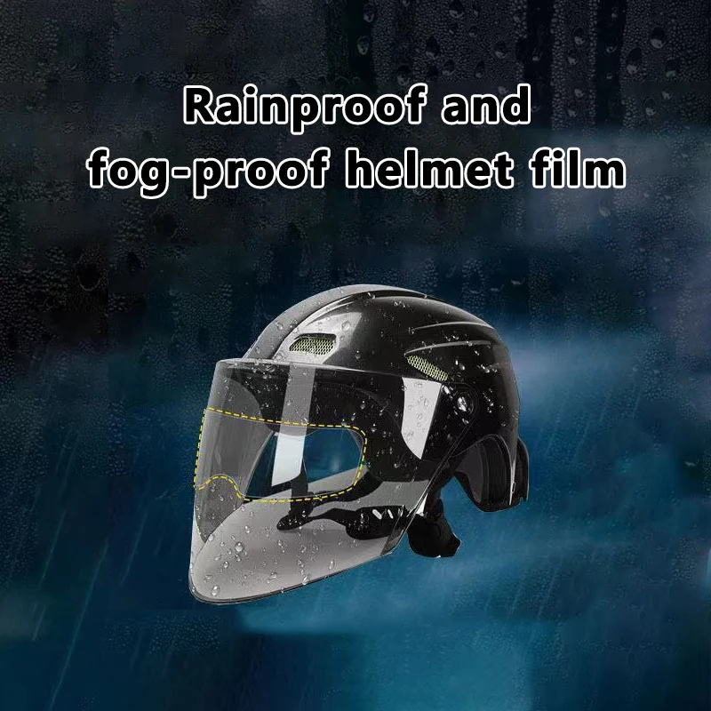 Motorcycle Helmet Anti-Fog Rainproof Clear Film Helmet Lens Durable Nano Coating Sticker Moto Safety Driving Helmet Accessories