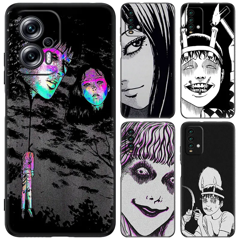 Horror Comic Junji ito Tomie Tees Black Case For Xiaomi 13T 12T Pro 12 11 Lite NE 11T Pro Redmi 12 A1 A2 Plus 10A 10C 9A 9T 9C