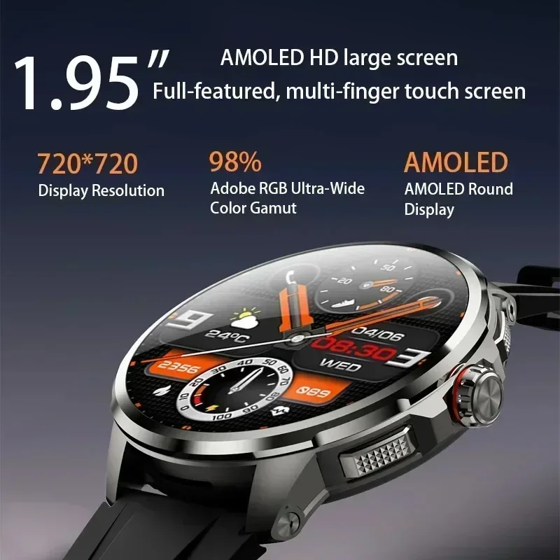 2025 جديد H99 Smartwatch 5G Android OS GPS WIFI بطاقة SIM 1.95 بوصة AMOLED شاشة كاميرا دوارة التعرف على الوجه ساعة ذكية