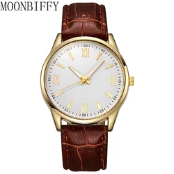 Luxus Minimalistische Uhr für Männer Leder Ultra Dünne Band Leder Mann Business Armbanduhren Casual Quarz Uhren Reloj Hombre