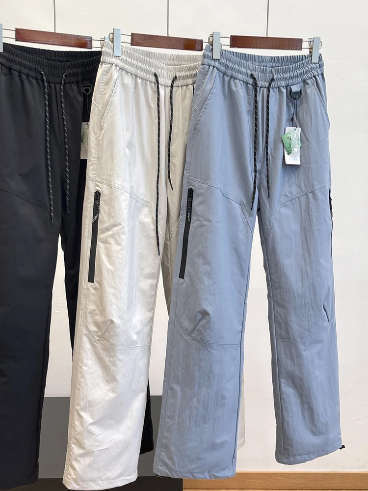 

Мужские уличные лыжные пуховые брюки, зимние теплые прямые леггинсы, пара Sle, осенне-зимние термофункциональные зимние штаны