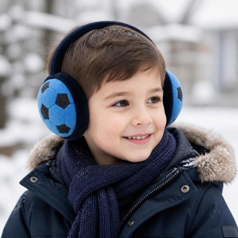Cute Thickened Football Earmuffs Anti-Freeze Keep Warm Winter Ear Warmer Cold-proof Soft Ear Protection Earmuff Outdoor Travel