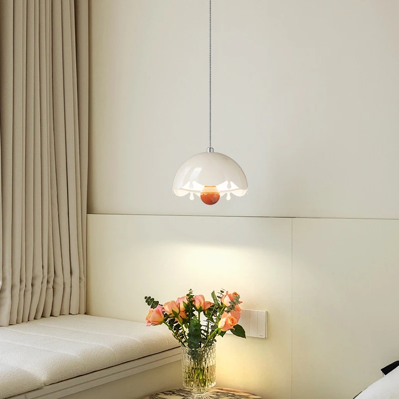 

Bedside LED Cream Wind Pendant Light Home Bedroom Living Room Chandelier Dining Room Decor Suspension Modern Indoor Pendant Lamp