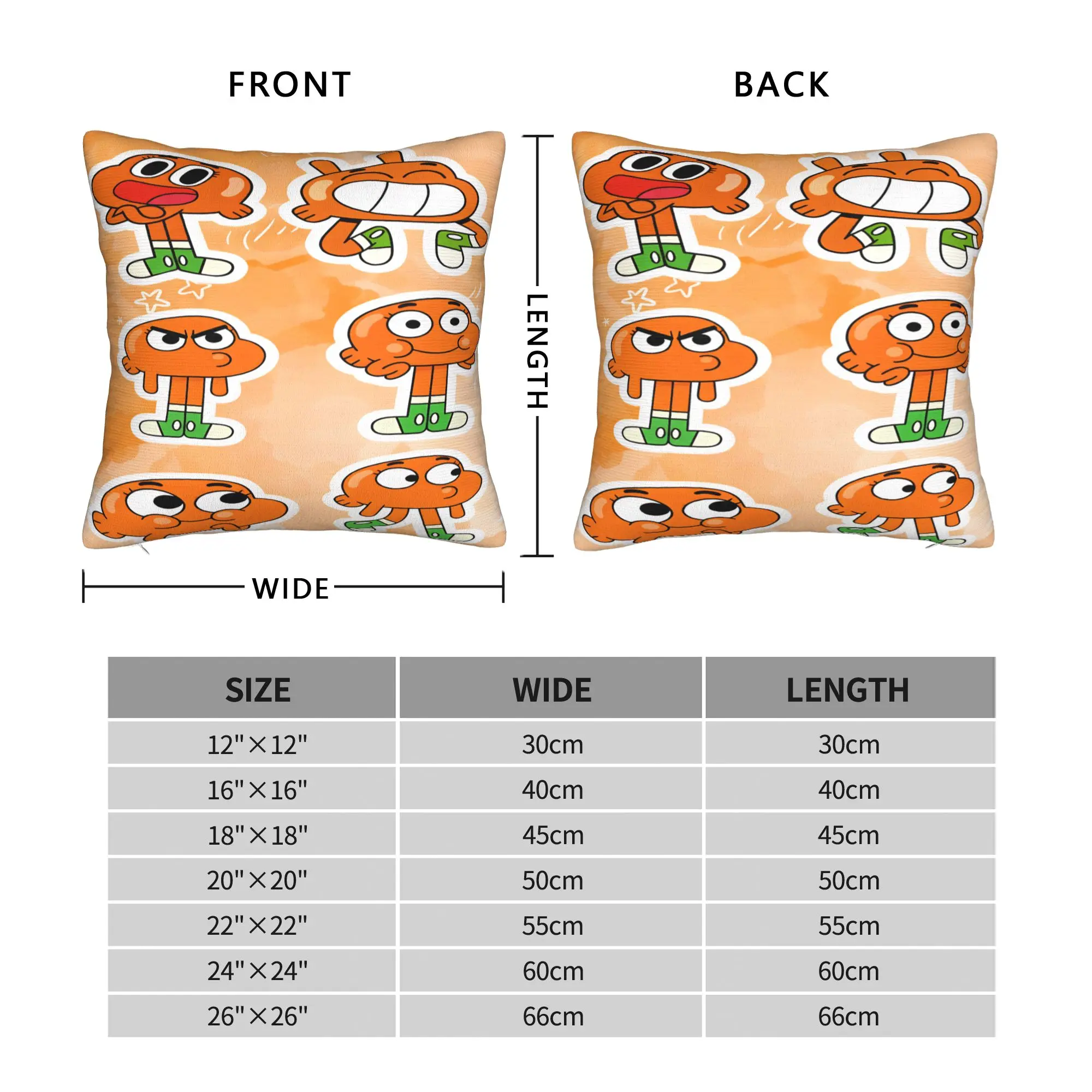 Pillow Case Gumball Gum Ball Watterson Amazing Cartoon  Comfy  Pillow Cover For Sofa Home Decor Vintage Pillowcases