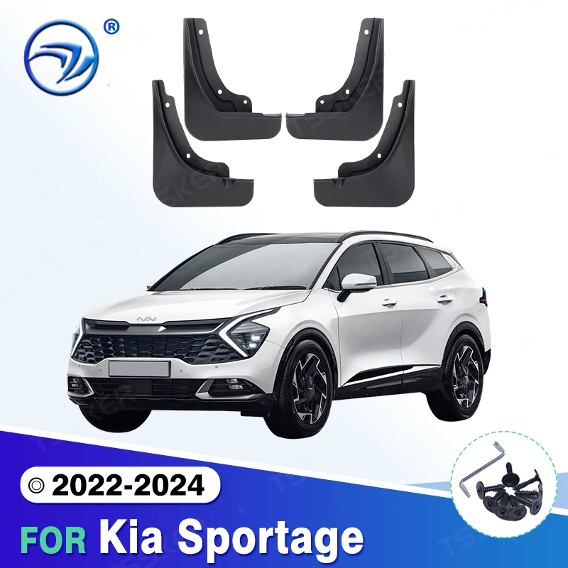 4 pçs pára-lamas dianteiro traseiro do carro para kia sportage nq5 2022 2023 2024 respingo guardas fender mudflaps dianteiro traseiro para-lamas carro accesso