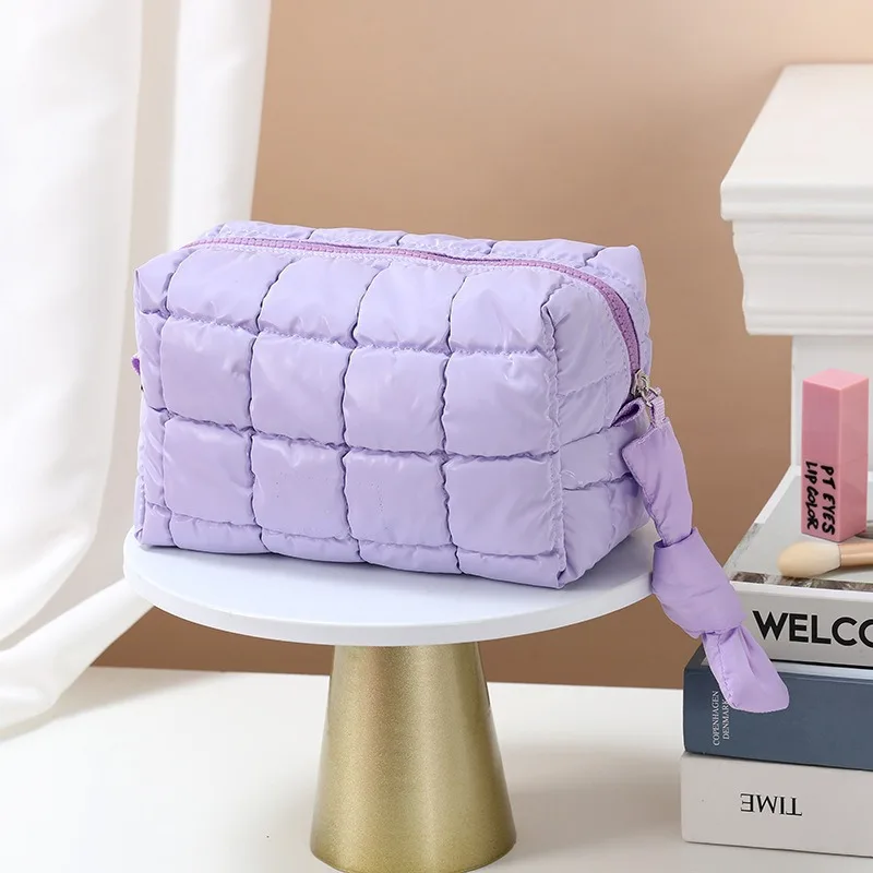 جديد فتاة حقيبة التخزين البوليستر حقيبة مستحضرات تجميل الخريف الشتاء حقيبة صغيرة سعة كبيرة المحمولة أكياس تخزين مستحضرات التجميل للمرأة