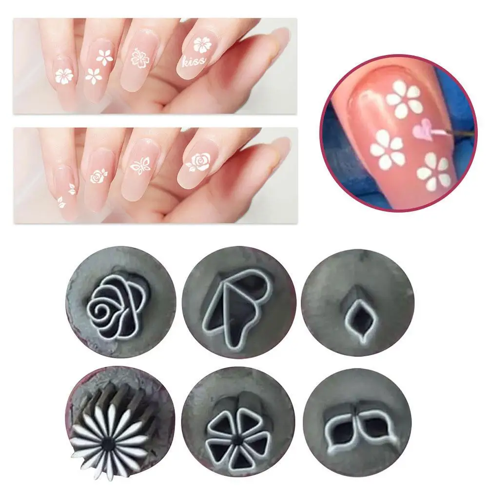 6/15pcs Nail Art Tool Set Double-headed Silicone Nail Seal Stamp Acrylic Color Diamond Template Seal Transfer Pen DIY Nail Art