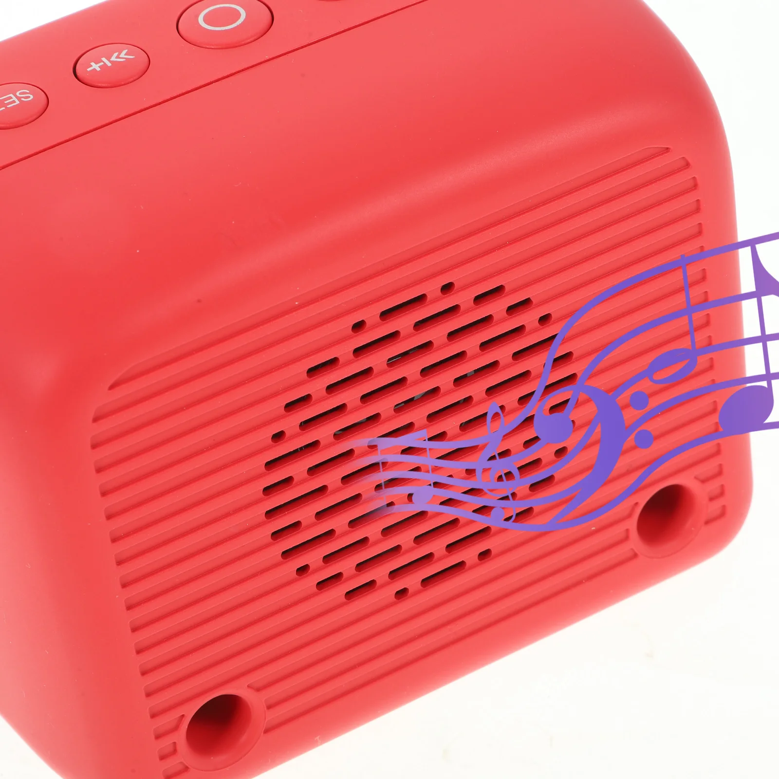 

Speaker Clock Mirror Digital Alarm Large Light Plastic Bedroom Compact Mini FM Radio Wireless for Home