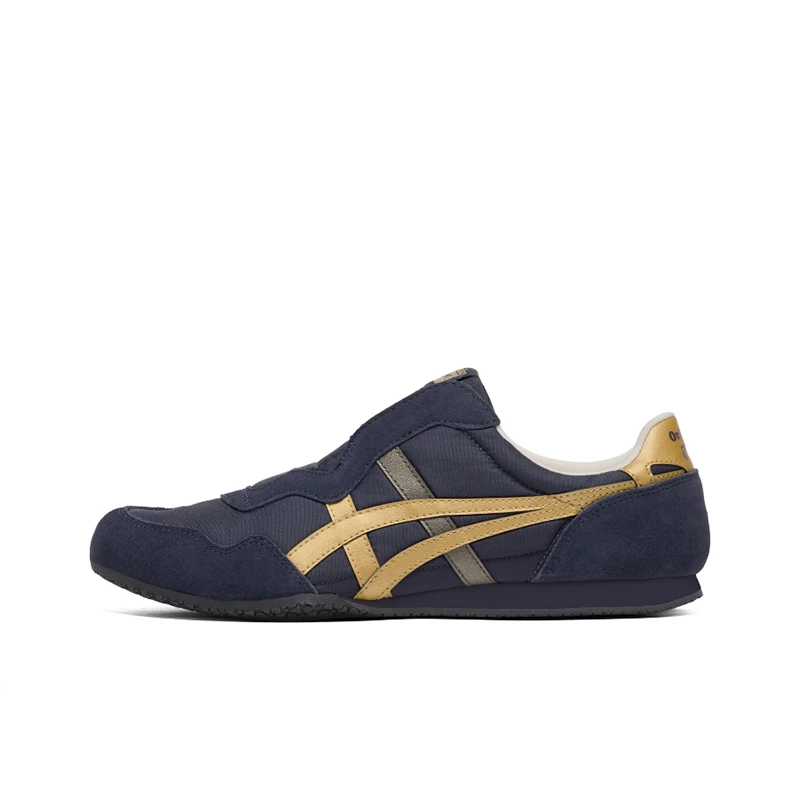 Onitsuka Tiger SERRANO SLIP-ON Unisex Deep Blue Low-Top Sneakers – Trendy Color-Blocked Comfortable Stylish Design 1183C615-400