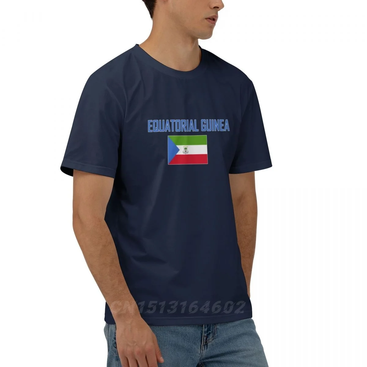 100% Cotton EQUATORIAL GUINEA Flag With Letter Design Short Sleeve T shirts Men Women Unisex Clothing T-Shirt Tops Tees 5XL